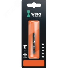 Бита ударная 855/4 IMP DC Impaktor PZ SB алмазное покрытие хвостовик 1/4 E 6.3 PZ 3X50 мм с держателем-еврослот