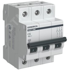Выключатель автоматический ВА47-29М 3P 6А 4,5кА C GENERICA