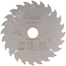 Диск пильный по дереву с тефлоновым покрытием 24Т, Profi plus, 185x1,3/2,0x30/25,4/20/16 мм
