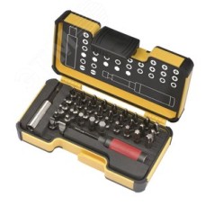 Набор бит SL/PZ/PH/HEX/Tx/SQ и битодержателем STAR в кейсе, 38 шт