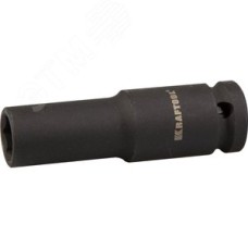 Торцовая головка ''INDUSTRIE QUALITAT'' ударная, удлиненная (1/2''), FLANK, Cr-Mo, фосфатированная, 14 мм