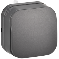 GLORY Выключатель 1-клавишный для открытой установки 10А ВС20-1-0-ХСм сталь матовый IEK