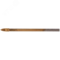 Сверло по кафелю и стеклу, 4 режущие кромки, титановое покрытие 4х60 мм