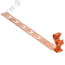 Держатель проводника круглого 8-10мм черепичная кровля с крючком с пластиковым фиксатором L=330мм медь IEK