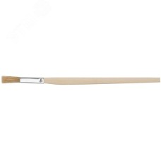 Кисть узкая, натуральная светлая щетина, деревянная ручка 10 мм