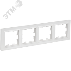 BRITE Рамка 4-местная РУ-4-БрАБ арктический белый IEK