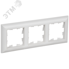 BRITE Рамка 3-местная РУ-3-БрАБ арктический белый/белый IEK