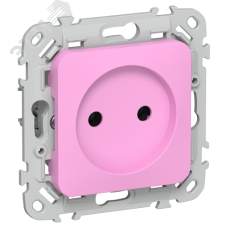 FLITE Розетка без заземления без защитных шторок безвинтовое крепление 10А РС01-1-ФлПр пурпурный IEK