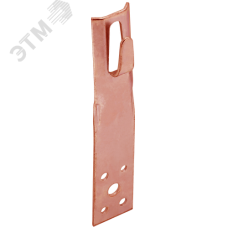 Держатель проводника круглого 6-8 мм прямой h 60 мм медь