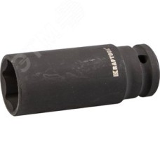 Головка торцевая ''INDUSTRIE QUALITAT'' ударная, удлиненная (1/2''), FLANK, Cr-Mo, фосфатированная, 24 мм