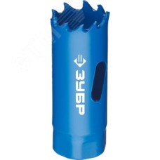 Коронка биметаллическая 19мм, быстрорежущая сталь