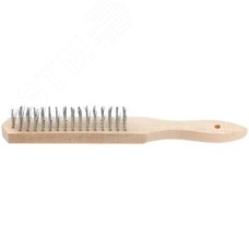 Кордщетка с деревянной ручкой 4-х рядная