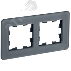 BRITE Рамка 2 поста РУ-2-2-Бр стекло графит RE IEK