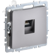 BRITE Розетка компьютерная RJ45 кат.6 РК11-БрС сталь IEK