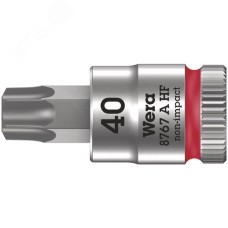 Головка торцевая 8767 A HF TORX Zyklop со вставкой DR 1/4 с функцией фиксации крепежа TX 40X28 мм