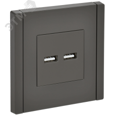 FORTE&PIANO Розетка USB A+A 3,1А FP349 серый IEK