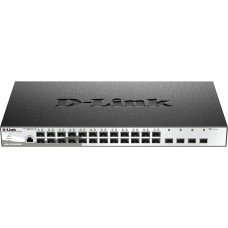 Коммутатор/ DGS-1210-28XS/ME/B2A Managed L2 Metro Ethernet Switch 24x1000Base-X SFP, 4x10GBase-X SFP+, CLI, RJ45 Console, RPS