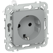FLITE Розетка с заземлением без защитных шторок 16А РС11-0-ФлС серый IEK
