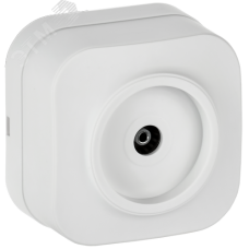 GLORY Розетка для открытой установки TV РТВ20-ХБм белый матовый IEK