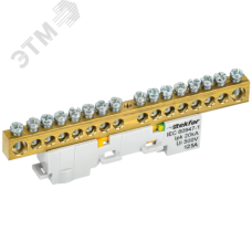 TEKFOR Шина PE земля неизолированная на универсальном держателе 8х12-16-Ж IEK