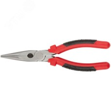 Тонконосы ''Стандарт'', красно-черные пластиковые ручки, полированная сталь 200 мм