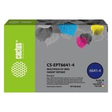 -/ Чернила Cactus CS-EPT6641-4 T664 многоцветный набор 4x100мл для Epson L100/L110/L120/L132/L200/L210/