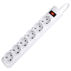 Сетевой фильтр Defender DFS 155 5 м, белый, 6 розеток/ Surge Protector Defender DFS 155 5m, white, 6 outlets