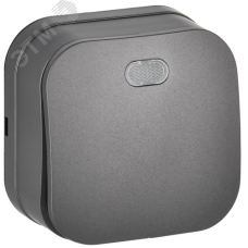 GLORY Выключатель 1-клавишный для открытой установки с индикацией 10А ВС20-1-1-ХСм сталь матовый IEK