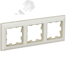 BRITE Рамка 3 поста РУ-3-Бр бежевый/жемчуг IEK