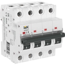 Выключатель автоматический четырехполюсный M10N L 6А