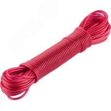 Шнур ''Мастер'' бельевой, стальная сердцевина, в пластиковой оплетке, 15м