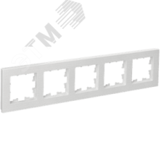 BRITE Рамка 5 постов РУ-5-Бр белый рифленый IEK