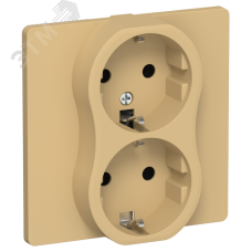 FLITE Розетка 2-местная с заземлением без защитных шторок 16А в сборе РС12-0-К-ФлШм шамуа IEK