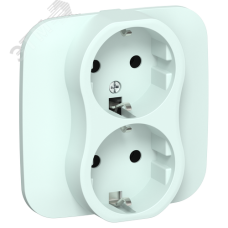 FLITE Розетка 2-местная с заземлением без защитных шторок 16А в сборе РС12-0-А-ФлХЛ холодный лед IEK
