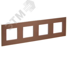 SKANDY Рамка 4-местная SK-F34Br металл шоколад IEK