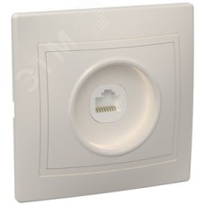 KVARTA Розетка 1-местная компьютерная RJ45 кат.5е РК10-ККм крем GENERICA