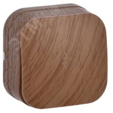 GLORY Выключатель одноклавишный  наружный проходной  дуб