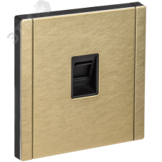 FORTE&PIANO Розетка компьютерная RJ45 кат.6 FP631M металл шампань IEK