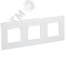 SKANDY Рамка 3-местная SK-F23W стекло арктический белый IEK