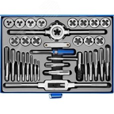 Набор метчиков и плашек, сталь Р6М5 35 предметов