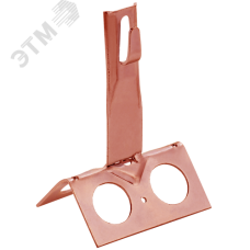 Держатель проводника круглого 6-8 мм для конька широкого h 80 мм медь
