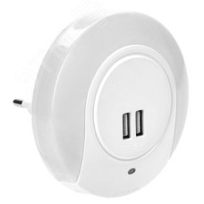 Светильник LIGHTING-ночник светодиодный 001 круг с USB разъемом и датчиком освещенности 220 В