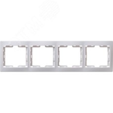 KVARTA Рамка 4-местная горизонтальная РГ-4-КБ белый GENERICA