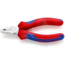 Мини-плоскогубцы комбинированные резка - проволока средней твердости 25мм твердая проволока 16мм кабель 9мм (10мм) L=110мм хромированные двухкомпонентные рукоятки