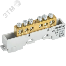 TEKFOR Шина L фаза неизолированная на универсальном держателе 8х12-6-Ср IEK