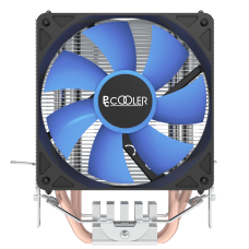 Кулер для процессора/ CPU Cooler PCCooler S93 V2 (100W, 3-pin, 125mm, Al/Cu, 2x6mm, 1x92mm, 48CFM, 22dBA, 2200RPM, S: 1700/1200/115X, AM5/AM4, silver, black)