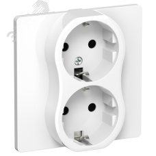 FLITE Розетка 2-местная с заземлением без защитных шторок 16А в сборе РС12-0-К-ФлБ белый IEK