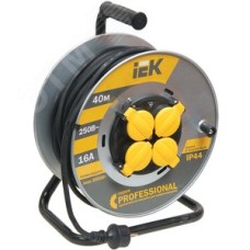 Удлинитель силовой 4 розетки шнур 40м КГ 3x1.5 УК40 с термозащитой IP44