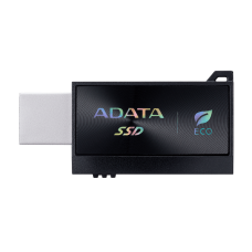 Твердотельный накопитель/ ADATA External SSD SC730, 1000GB, Type-C, Type-A, USB 3.2 Gen2, R/W 600/600 MB/s, 36.8x23.8x9.7mm, Black (5 лет)