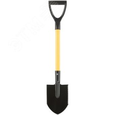 Лопатка туристическая с металлическим черенком и V-ручкой 160х215х760 мм